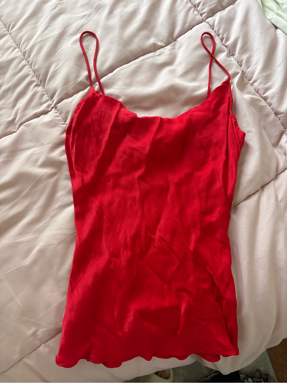 Zara Basics Red Slip Cami Top - Women's Sleeveless Tank